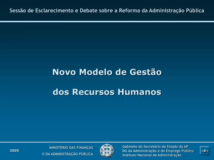 novo modelo de gest o dos recursos humanos