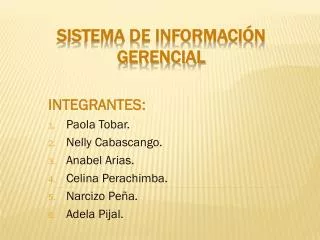 integrantes paola tobar nelly cabascango anabel arias celina perachimba narcizo pe a adela pijal