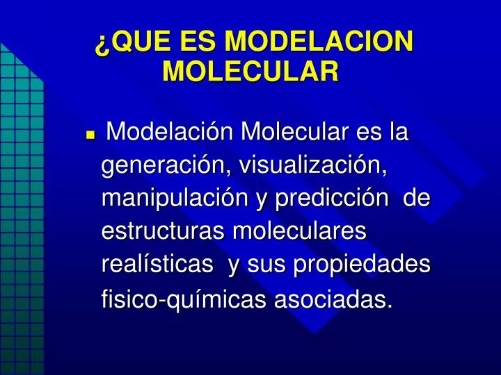 que es modelacion molecular