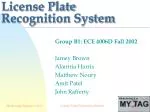License Plate Recognition System - slide 1
