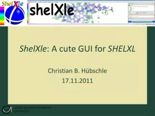ShelXle : A cute GUI for SHELXL