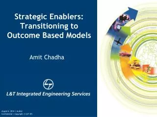Strategic Enablers: Transitioning to Outcome Based Models