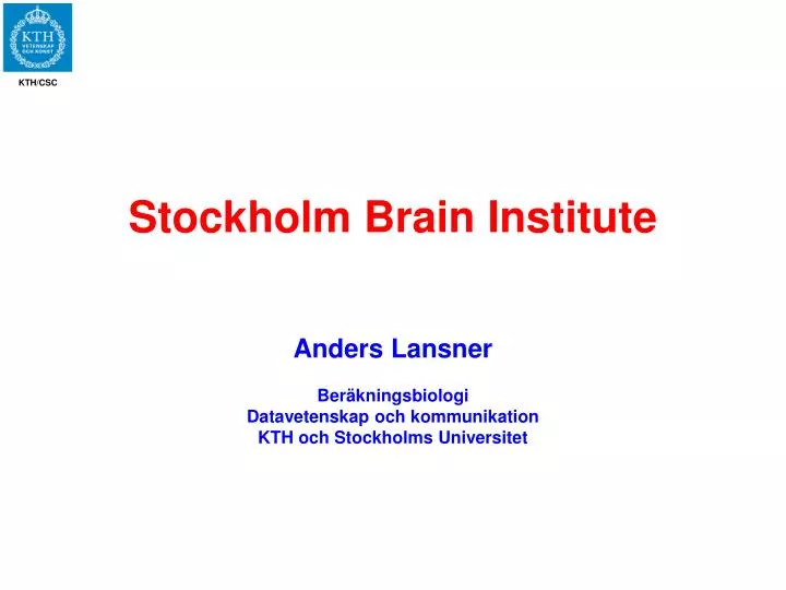 stockholm brain institute