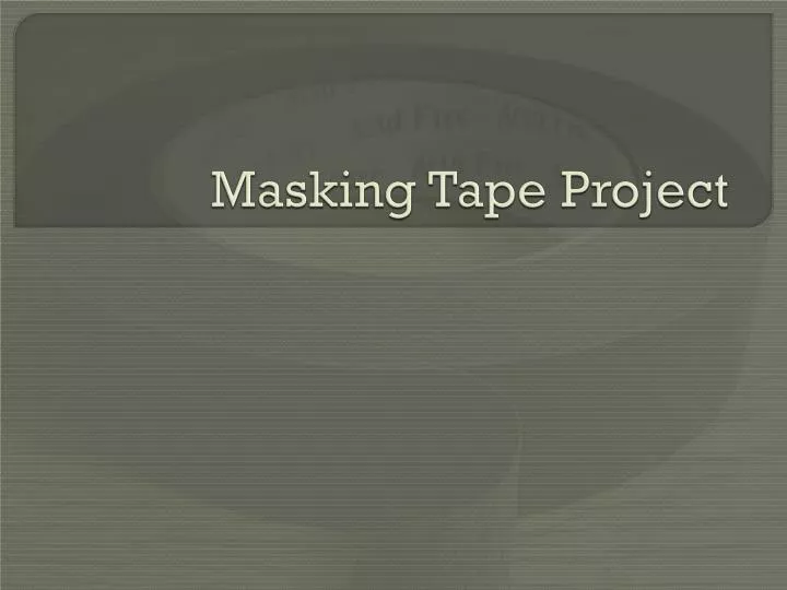 masking tape project