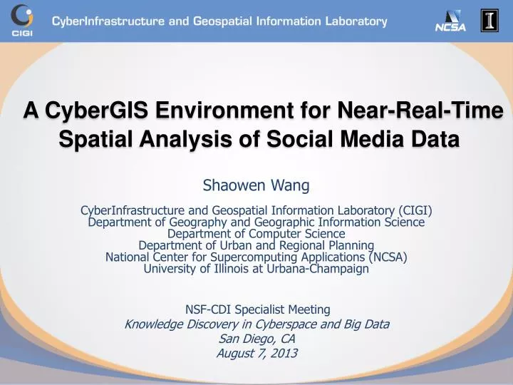 a cybergis environment for near real time spatial analysis of social media data