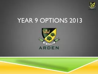 Year 9 Options 2013