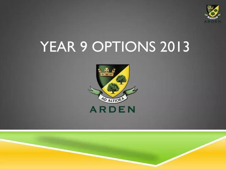 year 9 options 2013