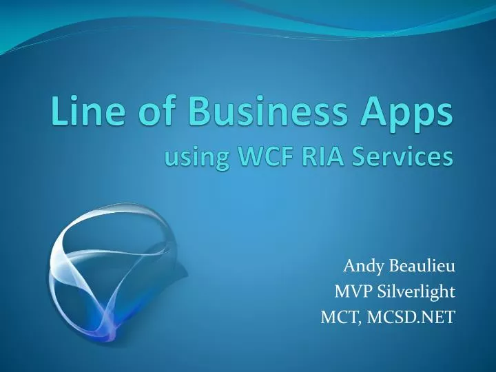 line of business apps using wcf ria services