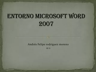 entorno microsoft word 2007