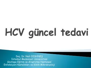 hcv g ncel tedavi