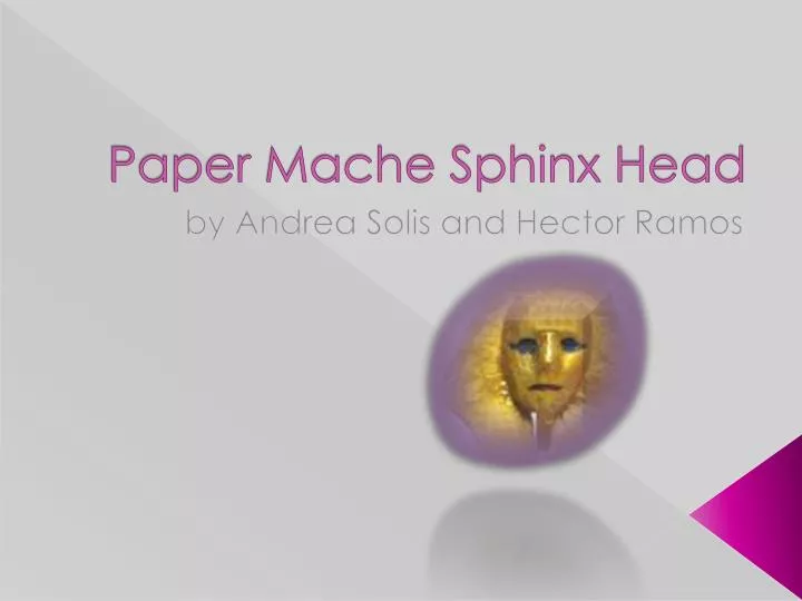 paper mache sphinx head