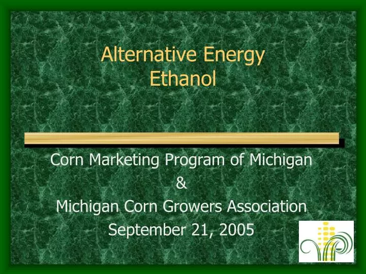 alternative energy ethanol