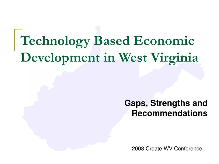 technology based economic development in west virginia