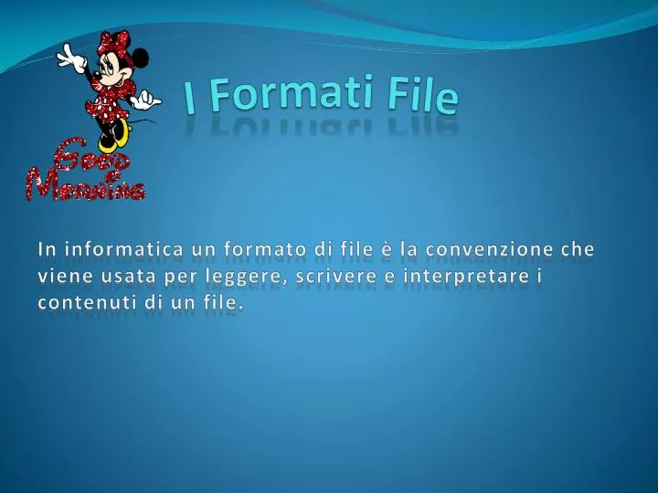 i formati file