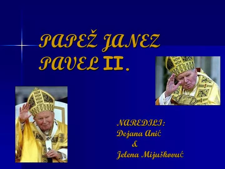 pape janez pavel ii