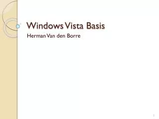 windows vista basis