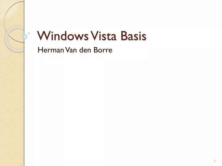 windows vista basis