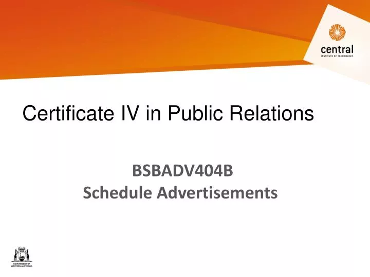 bsbadv404b schedule advertisements