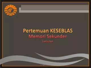 memori sekunder lanjutan