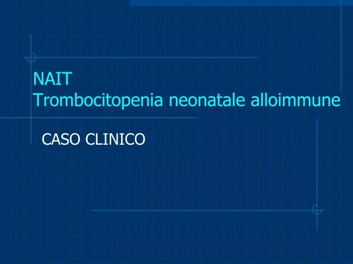 nait trombocitopenia neonatale alloimmune