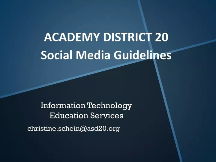 academy district 20 social media guidelines