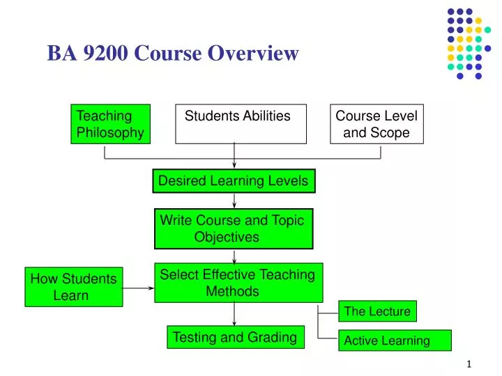 ba 9200 course overview