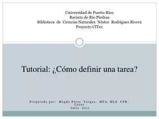 tutorial c mo definir una tarea