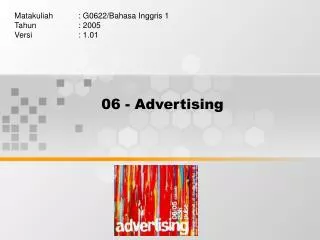 06 - Advertising