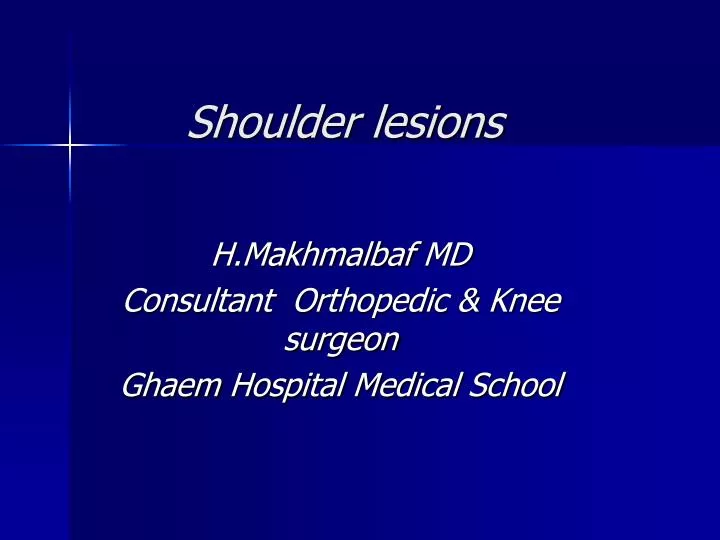 shoulder lesions