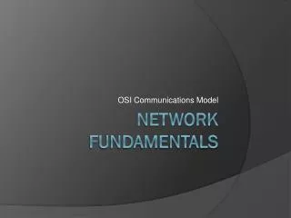 osi communications m odel