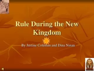 Rule During the New Kingdom