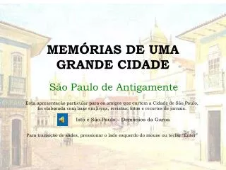 mem rias de uma grande cidade