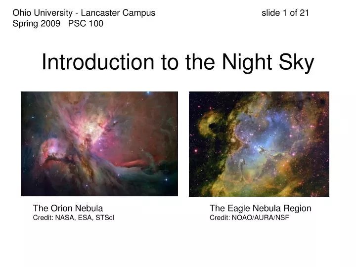 introduction to the night sky