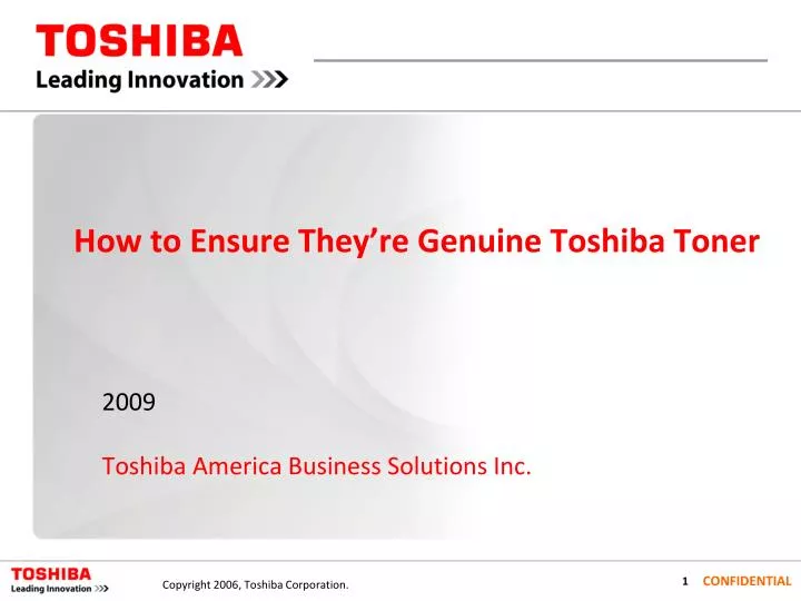 how to ensure they re genuine toshiba toner
