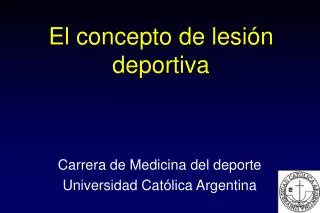 el concepto de lesi n deportiva