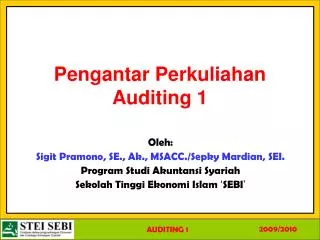 pengantar perkuliahan auditing 1