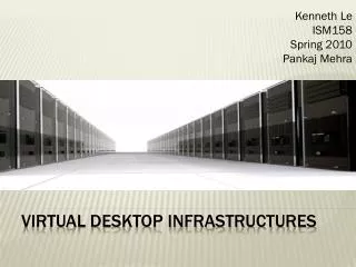 Virtual desktop infrastructures