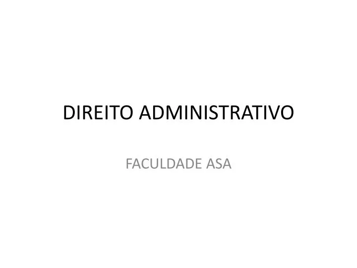 direito administrativo