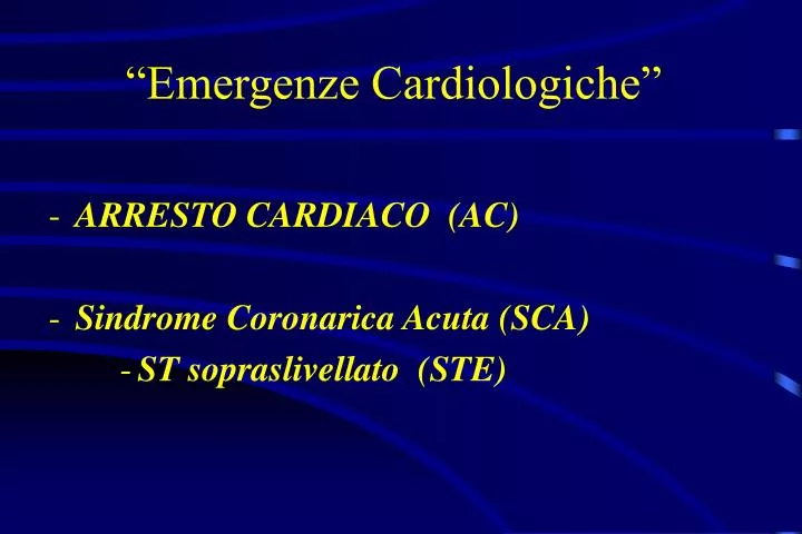 emergenze cardiologiche