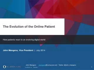 The Evolution of the Online Patient