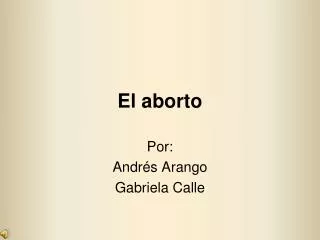 el aborto