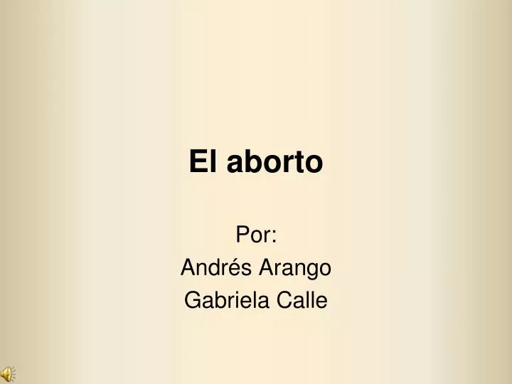 el aborto