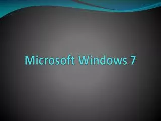 microsoft windows 7