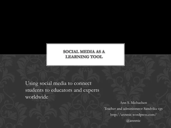 social media as a learning tool