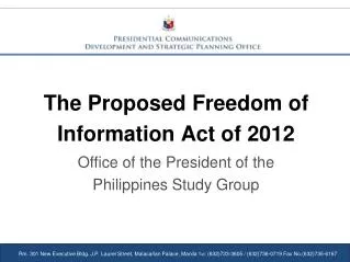 The Proposed Freedom of Information Act of 2012
