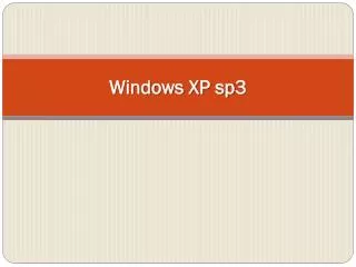 windows xp sp3