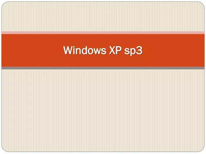 windows xp sp3