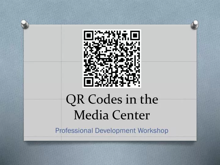 qr codes in the media center