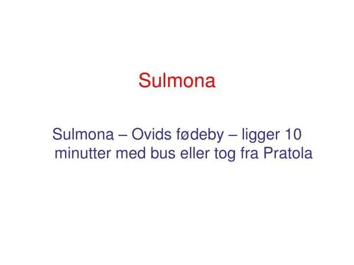 sulmona