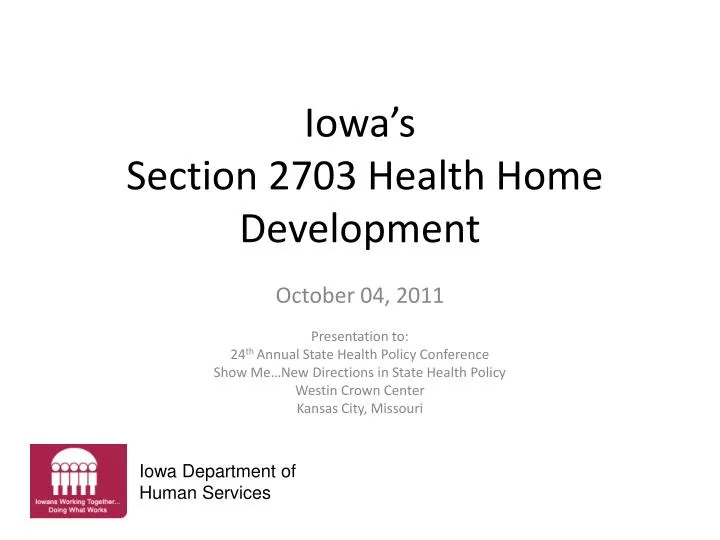 iowa s section 2703 health home development